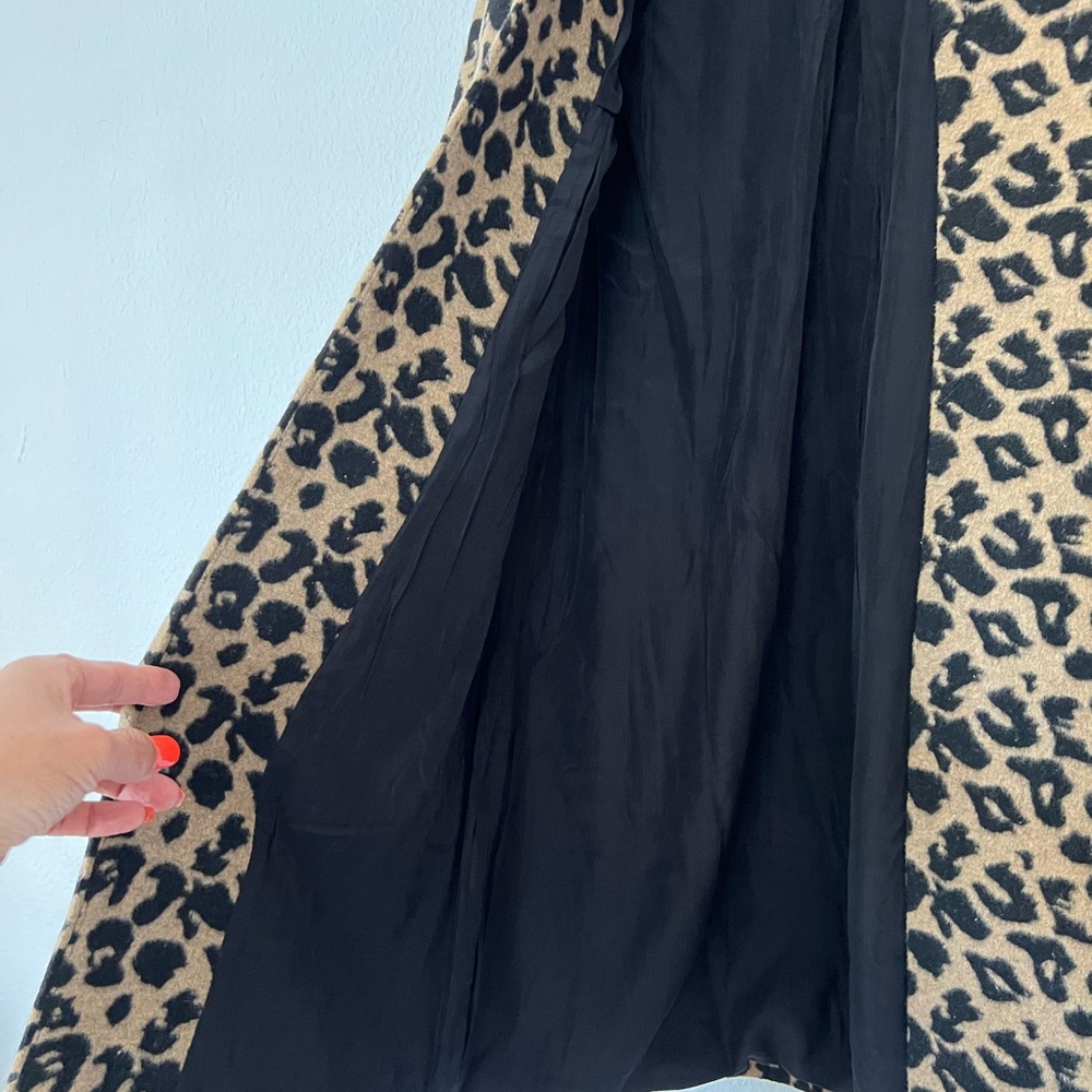 Lulu’s Leopard Print Coat Open Front S. - image 7